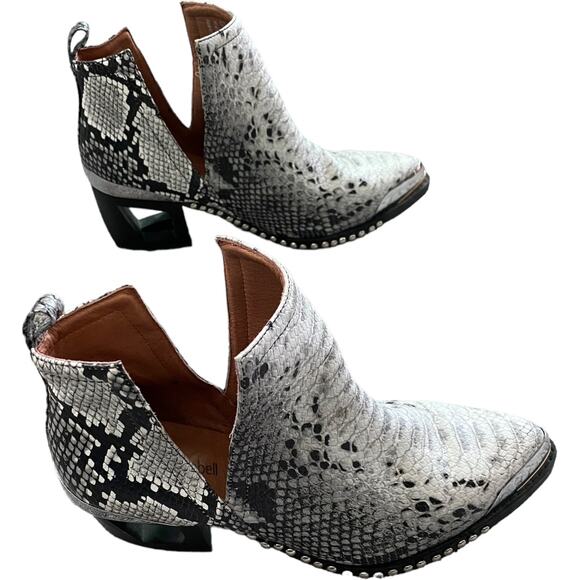 NEW Jeffrey Campbell Optimum Studded Snake Leather Bootie size 8.5 - Picture 5 of 12
